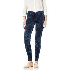 NWT J Brand 815 Super Skinny in Crystal Dark Iris Velvet Stretch Pants 26